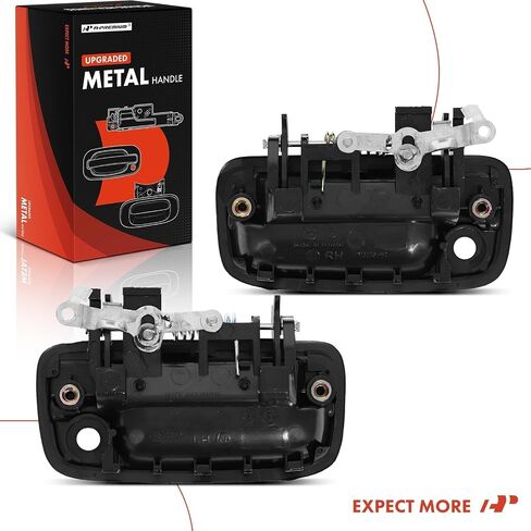 A-Premium Front Driver & Passenger Exterior Door Handles - Upgraded Metal - Compatible with Toyota Tacoma 1995-2004 - Textured Black, w/Keyhole - Replace 69220-35020, 69210-35020, TO1310117, TO1311117 in Kuwait