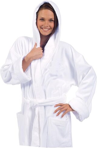 RV3001-NAVY-OS Terry Velour Hooded Robe, Navy, One Size in Saudi Arabia