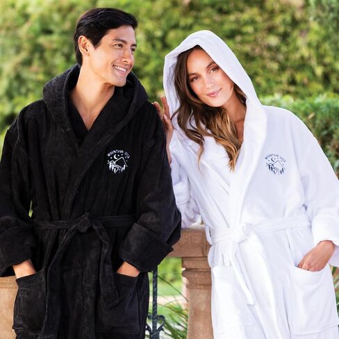 RV3001-NAVY-OS Terry Velour Hooded Robe, Navy, One Size in Saudi Arabia