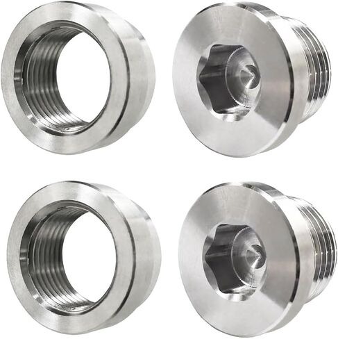 2pcs مستشعر الأكسجين ، صعد بونج ومقاطع ، M18-1.5 ملولب نسبة الوقود هواء هواء المتر متر مكثف O2 Bung ، تجهيزات الفولاذ المقاوم للصدأ بونغز لحام لحام in Saudi Arabia