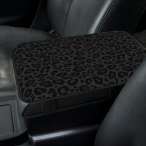 Car Center Console Cover, Universal Soft Large Neoprene Auto Armrest Seat Box Cover, Funny Car Decor Accessories Fit for Most Cars, Vehicles, SUVs Black White Checkerboard in Kuwait
