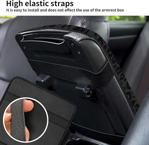 Car Center Console Cover, Universal Soft Large Neoprene Auto Armrest Seat Box Cover, Funny Car Decor Accessories Fit for Most Cars, Vehicles, SUVs Black White Checkerboard in Kuwait