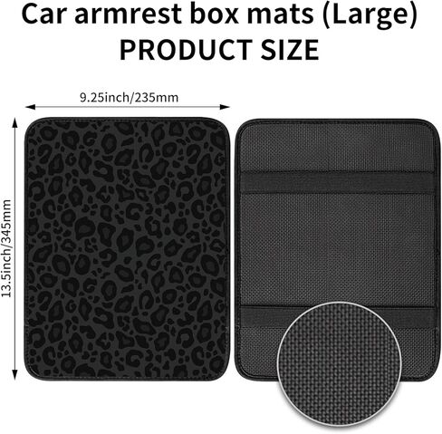 Car Center Console Cover, Universal Soft Large Neoprene Auto Armrest Seat Box Cover, Funny Car Decor Accessories Fit for Most Cars, Vehicles, SUVs Black White Checkerboard in Kuwait