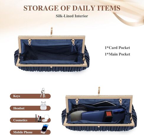 UBORSE Beaded Clutch Evening Bags for Women Formal Bridal Wedding Clutch Purse Prom Cocktail Party Handbags in Kuwait