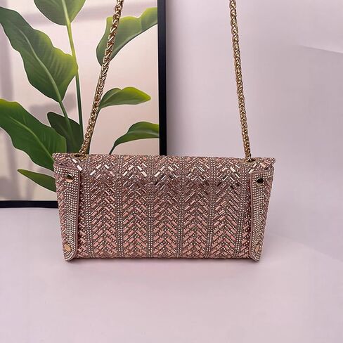 2025 أحجار الراين محافظ للنساء حقائب اليد المسائية للنساء PU PU LEATHER LEATHER COKTAIN in Kuwait