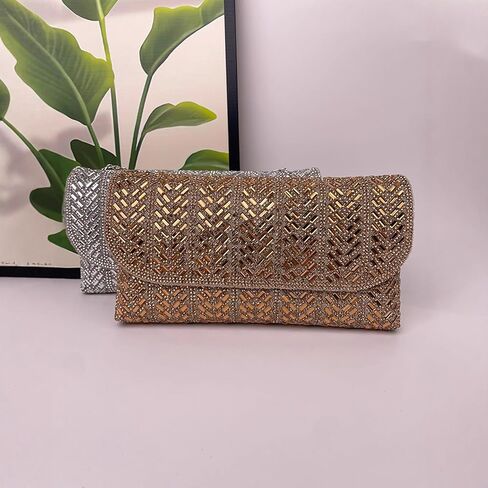 2025 أحجار الراين محافظ للنساء حقائب اليد المسائية للنساء PU PU LEATHER LEATHER COKTAIN in Kuwait