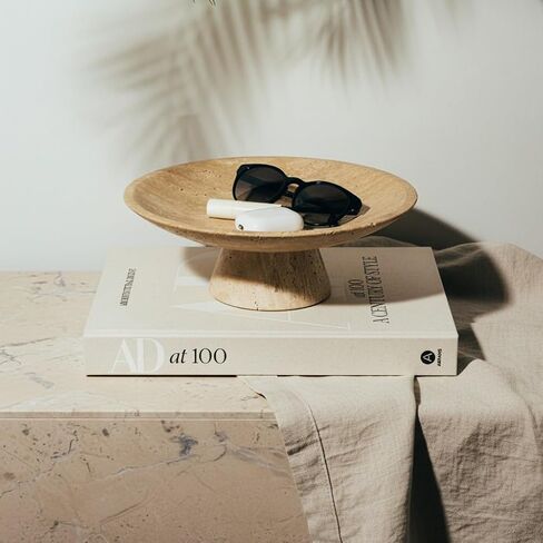 وعاء زخرفي ترافرتين ، وعاء الفاكهة ، وعاء قاعدة التمثال ، والرخام الحجري الطبيعي ، والقطار المركزي ، وديكور المنزل in Kuwait