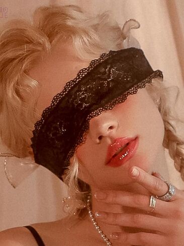 قناع تنكري غامض من الدانتيل العظمى عيبون في زهرة الدانتيل الأسود eyemask قابلة للتعديل قناع العيون ملحقات الأزياء Cosplay (النمط 1) in Kuwait