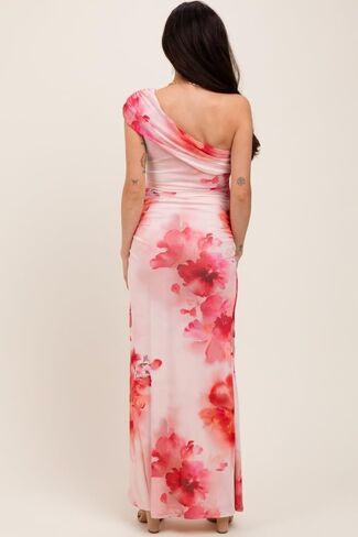 Pinkblush One Counter Ruched Gaternity Maxi Dress in Saudi Arabia