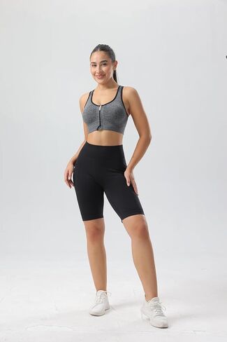 Zip Front Sports Bras for Women-Raceback Pack pack bra pack for workout Yoga Gym Running in Kuwait