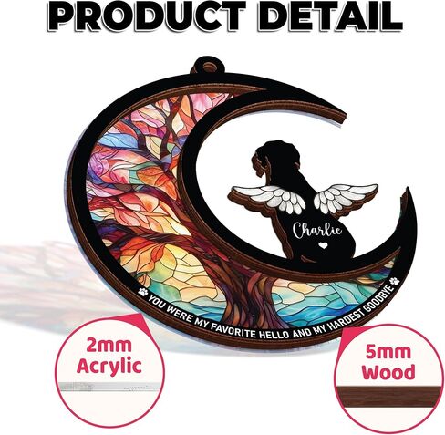 6 '' كورجي الكلب التذكاري Suncatcher شخصية اسم الكلب سلالة الحيوانات الأليفة زخرفة نافذة السيارة شنقا هدية التعاطف لفقدان الحيوانات الأليفة مرت بعيدا هدية تذكارية لمحبي الكلاب SCD-B11-6-23 in Kuwait