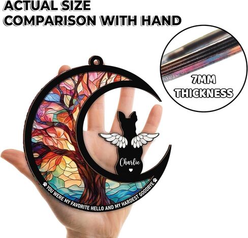 6 '' كورجي الكلب التذكاري Suncatcher شخصية اسم الكلب سلالة الحيوانات الأليفة زخرفة نافذة السيارة شنقا هدية التعاطف لفقدان الحيوانات الأليفة مرت بعيدا هدية تذكارية لمحبي الكلاب SCD-B11-6-23 in Kuwait