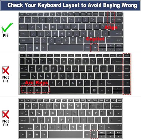 غطاء لوحة المفاتيح لجهاز HP ProBook 440 G11 مقاس 14 بوصة للكمبيوتر المحمول وHP ProBook 445 G11 مقاس 14 بوصة ملحقات الكمبيوتر المحمول غطاء حماية للوحة المفاتيح (لا يناسب HP ProBook 440 445 G10/G9/G8/G7/G6/G5)-BK in Saudi Arabia