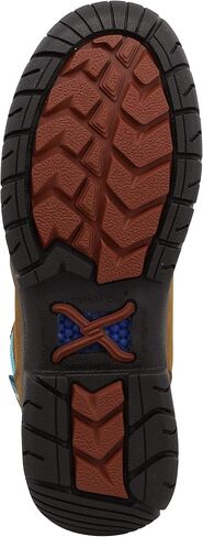 Twisted X Women's 4" All Around Work Boot, Moc Toe with CellStretch, Oiled Saddle & Aruba Blue, 11 M in Saudi Arabia