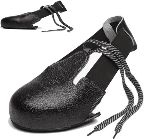 Steel Toe Cap Shoes for Metal Roofing Steel Toe Covers Shoe Protector Roller Cap Protectors Workplace Overshoe Safety Shoes Cover Overshoes Foot Guard Plate Men and Women Black in Saudi Arabia