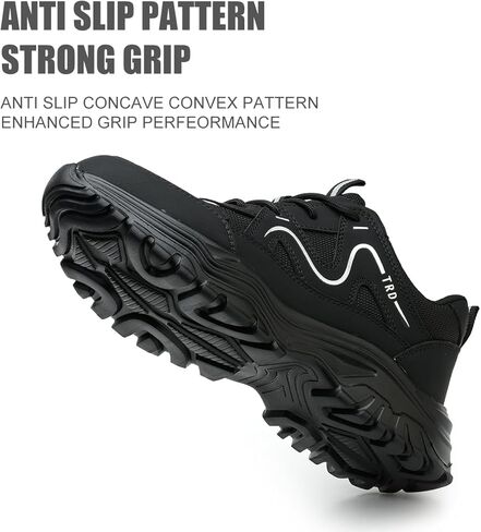 Rojeam Steel Toe Work Shoes for Women Slip Resistant Safety Shoes Puncture Proof Indestructible Sneakers in Kuwait