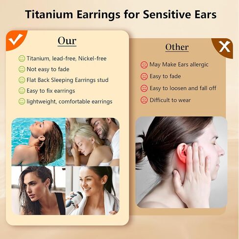 20G G23 Titanium Flat Flat Back Stud أقراط ، Golden Flververy Tragus Labret Gratilage Helix Jewelry من 4-6 مم الزركونيا المكعب للنساء الرجال in Kuwait