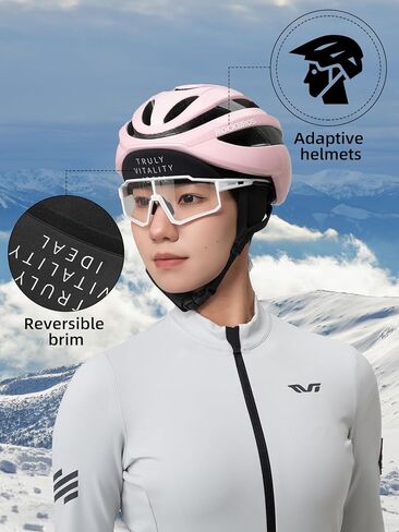 ROCKBROS Winter Cycling Caps for Women Windproof Cycling Hat Running Hat with Sun Visor Under Helmet Liner Black in Saudi Arabia