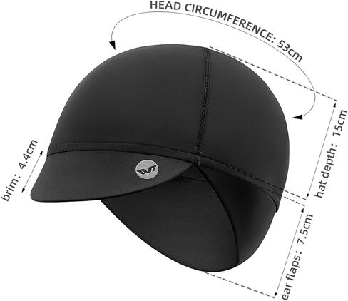 ROCKBROS Winter Cycling Caps for Women Windproof Cycling Hat Running Hat with Sun Visor Under Helmet Liner Black in Saudi Arabia