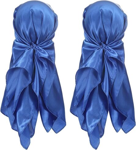 PATIKIL Satin Head Scarf, Large Square Scarf Silk Feeling Hair Bandanas Sleeping Head Wrapping Scarves for Women in Saudi Arabia