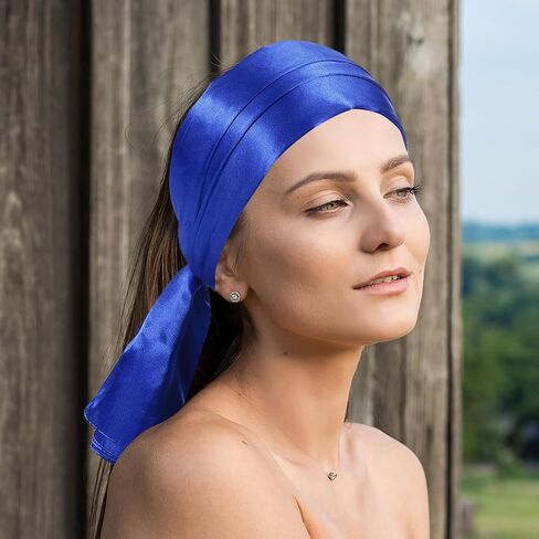 PATIKIL Satin Head Scarf, Large Square Scarf Silk Feeling Hair Bandanas Sleeping Head Wrapping Scarves for Women in Saudi Arabia
