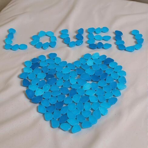 Glow in The Dark Pebbles, Outdoor Garden Walkway Decor, Decorative Rocks, Night Glow Gravel, 200PCS in Saudi Arabia