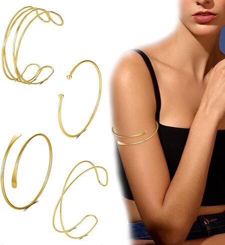 4pcs أذرع الكفة للنساء أساور أساور أغطية الأغطية للنساء للنساء in Saudi Arabia