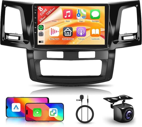 Android Car Stereo for Toyota Fortuner Hilux 2005-2014 Car Radio, Rimoody 9 Inch Touch Screen Head Unit with Mirror Link WiFi GPS Navigation Bluetooth FM RDS AHD Backup Camera SWC MIC Car Audio in Saudi Arabia