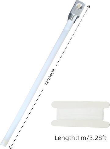 Universal 12 "أنبوب التقاط الوقود البحري مع مصفاة ومحول بارب - 3/8" مؤشر ترابط NPT - استبدال 7-0948 - المعدل نايلون - يتضمن شريط PTFE in Kuwait