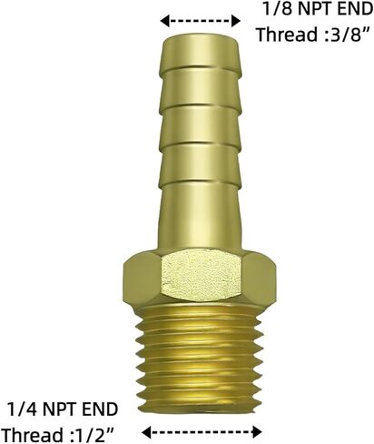 Universal 12 "أنبوب التقاط الوقود البحري مع مصفاة ومحول بارب - 3/8" مؤشر ترابط NPT - استبدال 7-0948 - المعدل نايلون - يتضمن شريط PTFE in Kuwait