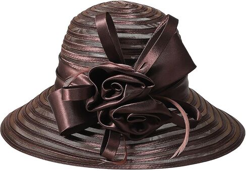 Women's Wedding Bridal Derby Fascinators-Floral Cloche,Bowler&Wide Brim Kentucky Hats for Church,Party&Horse Races in Saudi Arabia