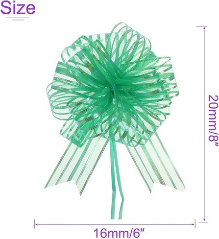 DMiotech 5pcs 6 Inch Big Gift Wrapping Bows Birthday Organza Pull Bow Ribbon Chiffon Yarn for Presents Box Bouquet Florist Blue in Saudi Arabia