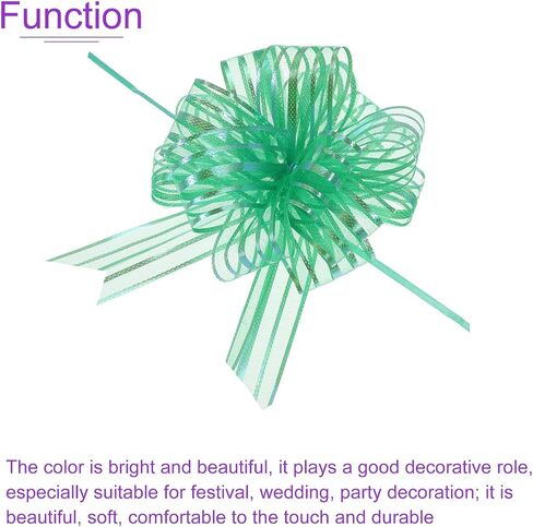 DMiotech 5pcs 6 Inch Big Gift Wrapping Bows Birthday Organza Pull Bow Ribbon Chiffon Yarn for Presents Box Bouquet Florist Blue in Saudi Arabia