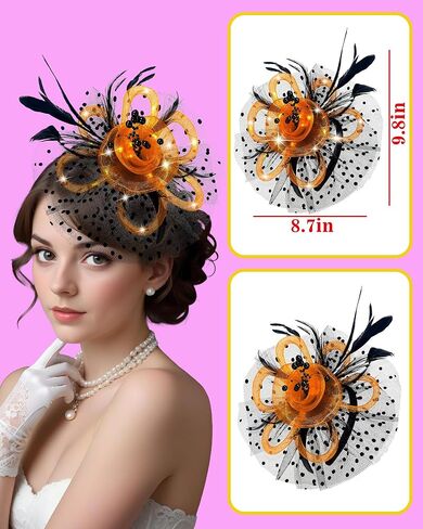 Women Fascinator Hats LED Light Up Headband for Tea Party Halloween Night Headwear Christmas Mardi Gras in Saudi Arabia