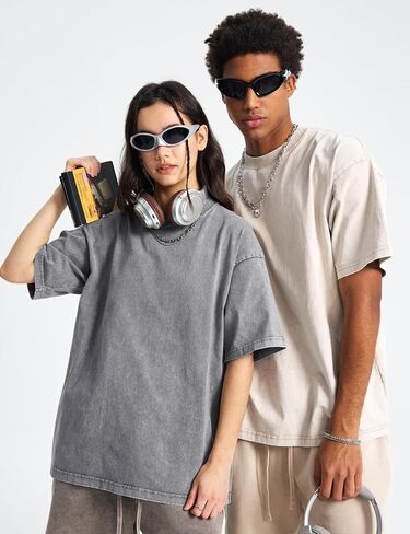 gihuo aggerize tshirts للرجال رجال t قميص خمر المحملات القطن القطن ثقيلة حمض غسل الألوان المحملات المحملات in Saudi Arabia