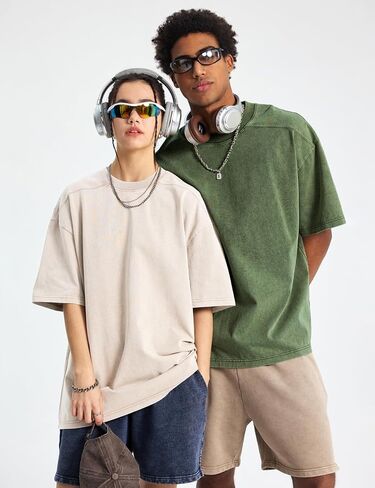 gihuo aggerize tshirts للرجال رجال t قميص خمر المحملات القطن القطن ثقيلة حمض غسل الألوان المحملات المحملات in Saudi Arabia