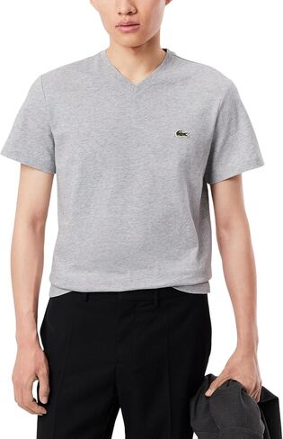 Lacoste Men's V Neck Cotton T-Shirt in Kuwait