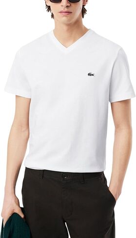 Lacoste Men's V Neck Cotton T-Shirt in Kuwait