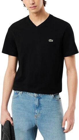 Lacoste Men's V Neck Cotton T-Shirt in Saudi Arabia