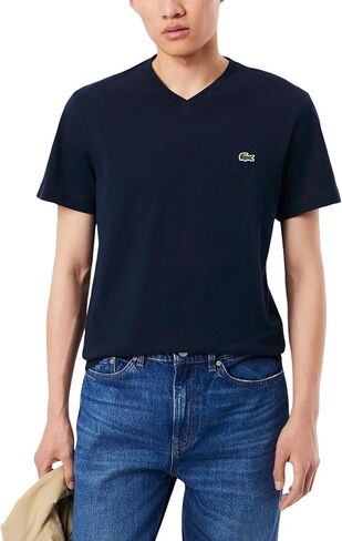 Lacoste Men's V Neck Cotton T-Shirt in Kuwait