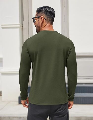 COOFANDY Men's Henley Shirts Long Sleeve Lightweight Button T-Shirt Casual Basic Tee Top in Saudi Arabia