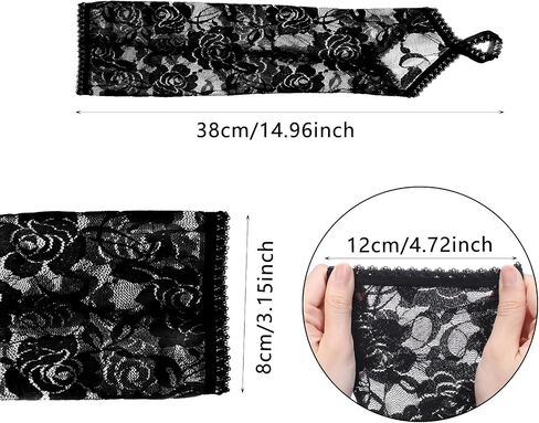 Fingerless Lace Gloves For Women Elbow Length Elegant Floral Long Lace Gloves For Opera 20s Wedding Tea Party Cosplay in Saudi Arabia