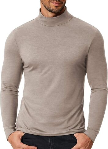 Coofandy Men's Slim Fit Mourtleneck T Shirt عرضة أساسية طويلة الأكمام السترة السترة in Saudi Arabia
