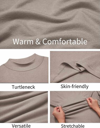 Coofandy Men's Slim Fit Mourtleneck T Shirt عرضة أساسية طويلة الأكمام السترة السترة in Saudi Arabia