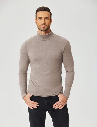 Coofandy Men's Slim Fit Mourtleneck T Shirt عرضة أساسية طويلة الأكمام السترة السترة in Saudi Arabia