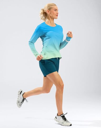 Women's UPF 50+ Sun Shirts Long Sleeve UV Protection Rash Guard Lightweight Quick Dry Workout Hiking Tops for Women in Saudi Arabia