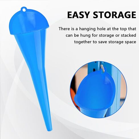 Long-Neck Oil Funnel for Automotive – Multi-Function Plastic Funnel for Oil, Gas & Lubricants – Universal Car Accessory (Black (2-Pack)) in Kuwait
