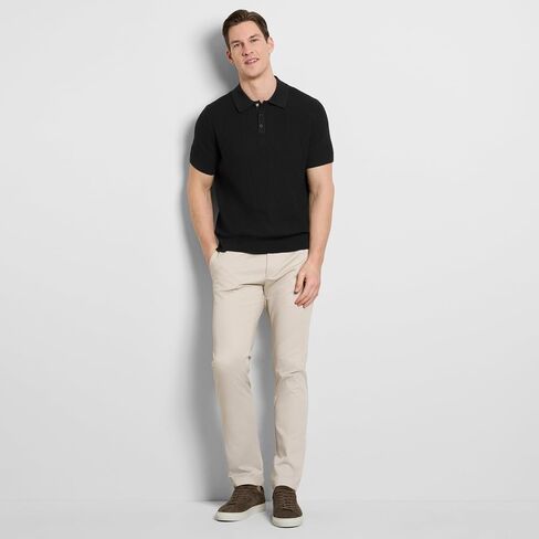 Van Heusen Men's Short Sleeve Temp Control Polo Sweater Shirt, Regular Fit Button & Snap Closure, Cooling Fabric in Saudi Arabia