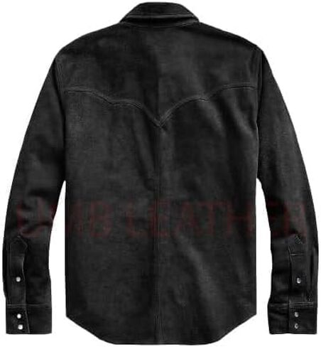 Men's Suede Leather Shirt Casual Style Real Suede Leather Jacket in Saudi Arabia