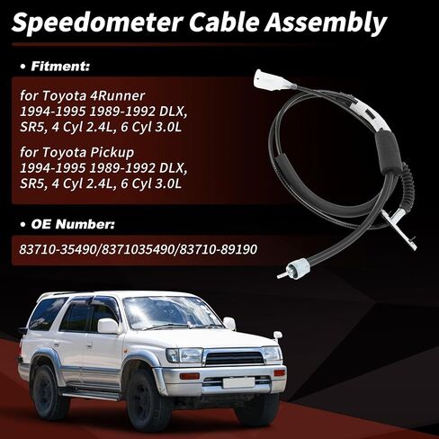 No.83710-35490 Speedometer Cable for Toyota 4Runner Pickup SR5 DLX 1994-1995 1989 1990 1991 1992 Speedometer Drive Cable Assembly Speedometer Cable No.8371035490/83710-89190 in Saudi Arabia